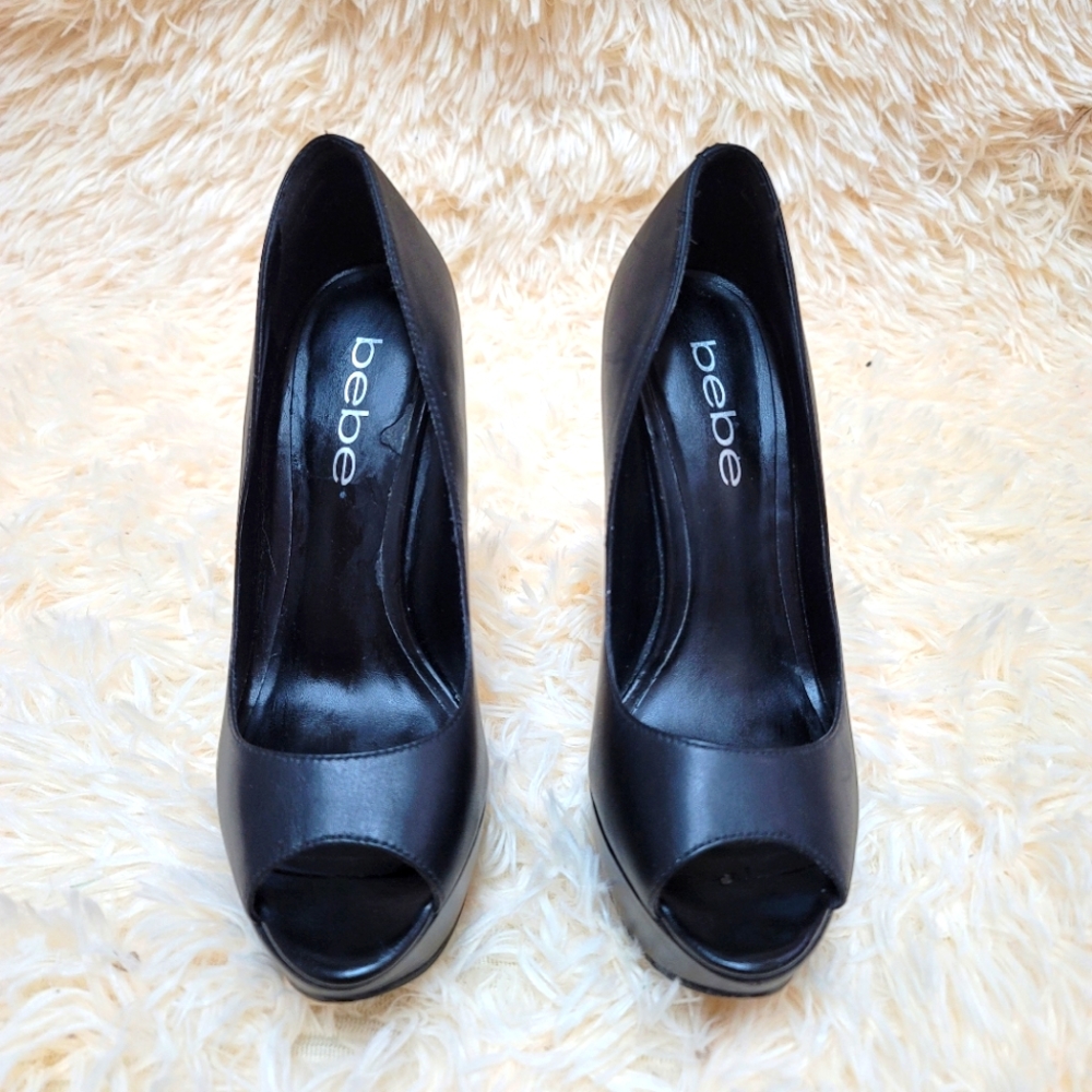 Bebe Peep Toe Platform Heels